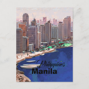 Manille Philippines Carte Postale Art,Philippines 