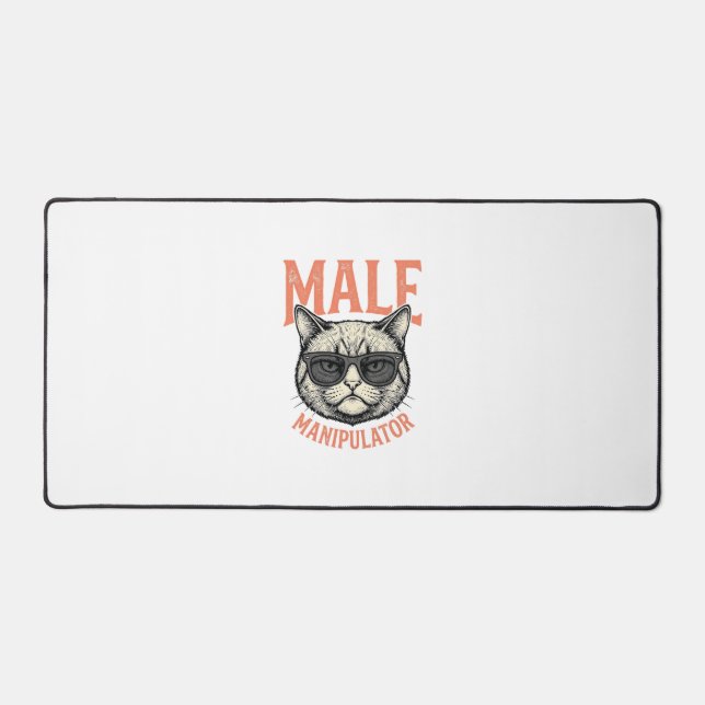 Manipulateur Masculin Lunettes de Soleil Chat Drôl (Recto)