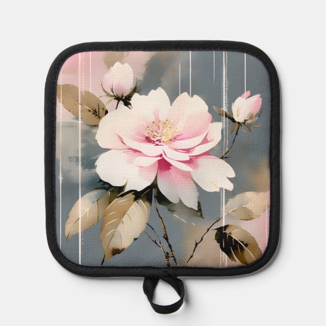 Manique Abstract Pink Wabi Sabi Flower (Recto)