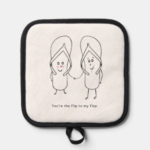 Manique Accessoire de cuisine amusant, joli couple, tongs