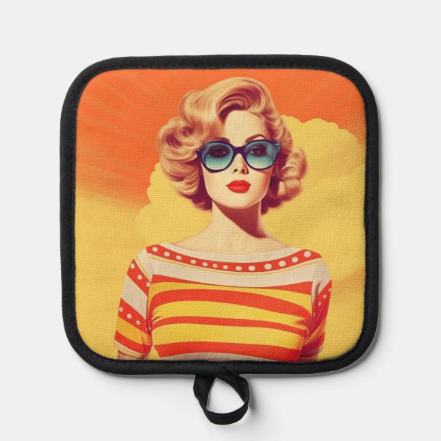 Manique Accessoire de cuisine pop art, inspiré du rétro (Recto)