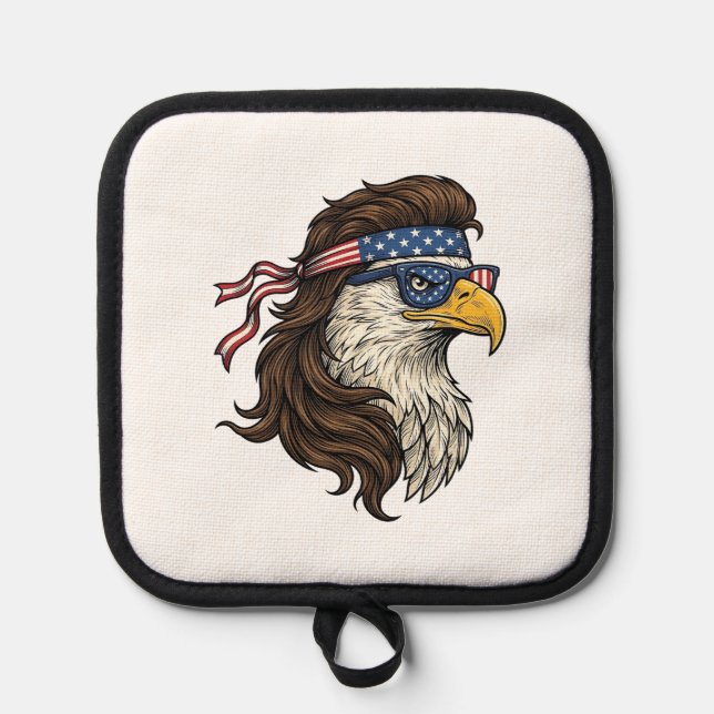 Manique Aigle patriotique Mullet Gravure vintage vecteur D (Recto)