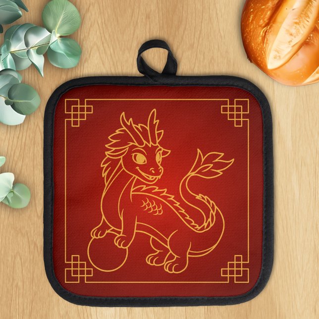 Manique Année du zodiaque chinois Dragon Rouge (Créateur téléchargé)