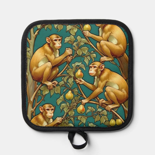 Manique Art Nouveau Monkey Pot Holder (Recto)