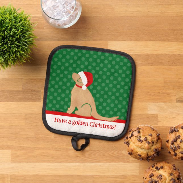 Manique Avoir un Porte-Pot Vert de Noël Doré (De haut en bas)
