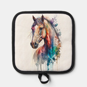 Manique Belle aquarelle Cheval