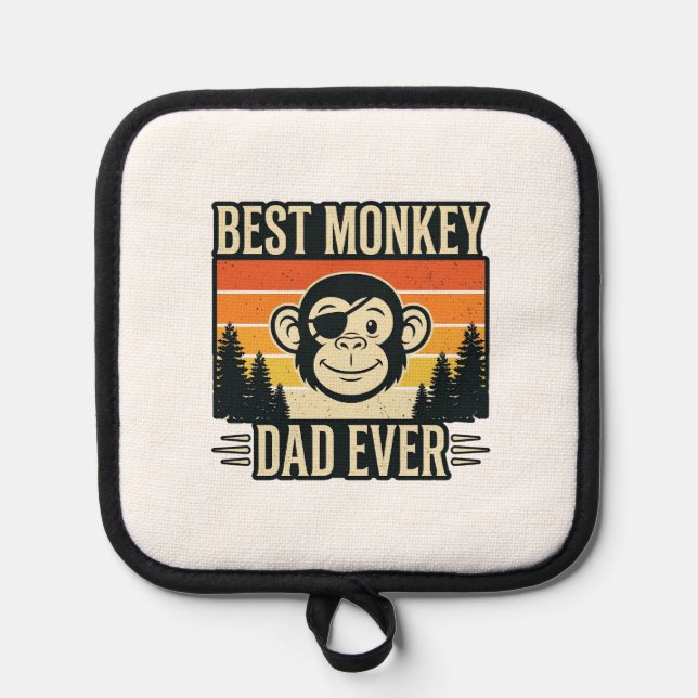 Manique Best Monkey Dad Ever Vintage Monkey Father Shirt_1 (Recto)