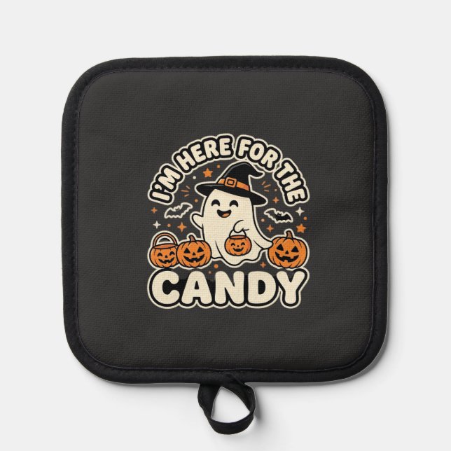 Manique Bonbons Halloween Fantôme Citrouille Design (Recto)