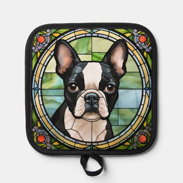 Manique Boston Terrier Pot Holders (Recto)