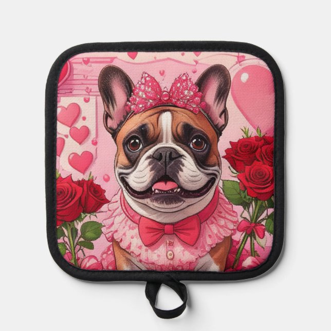Manique Bouledogue français amoureux (Recto)