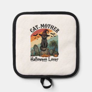 Manique Chat Mère Halloween Amant Chapeau de Sorcière Noir