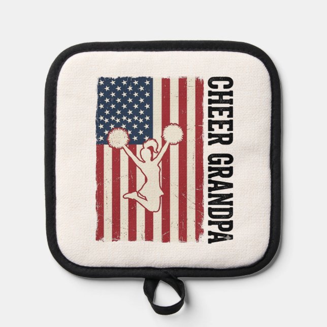 Manique Cheer Grandpa Patriotic Vintage Flag Shirt Design_ (Recto)