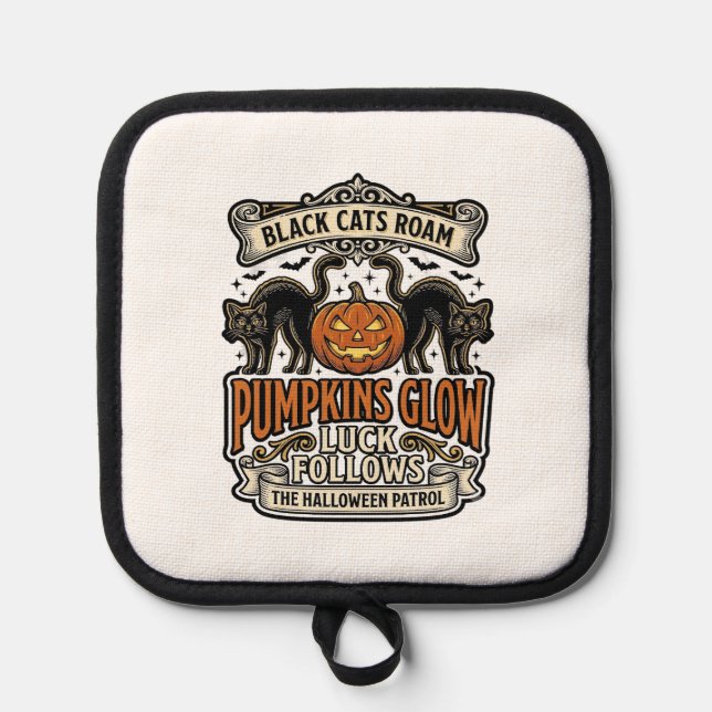 Manique Chemise de garde de sécurité Halloween avec chats  (Recto)