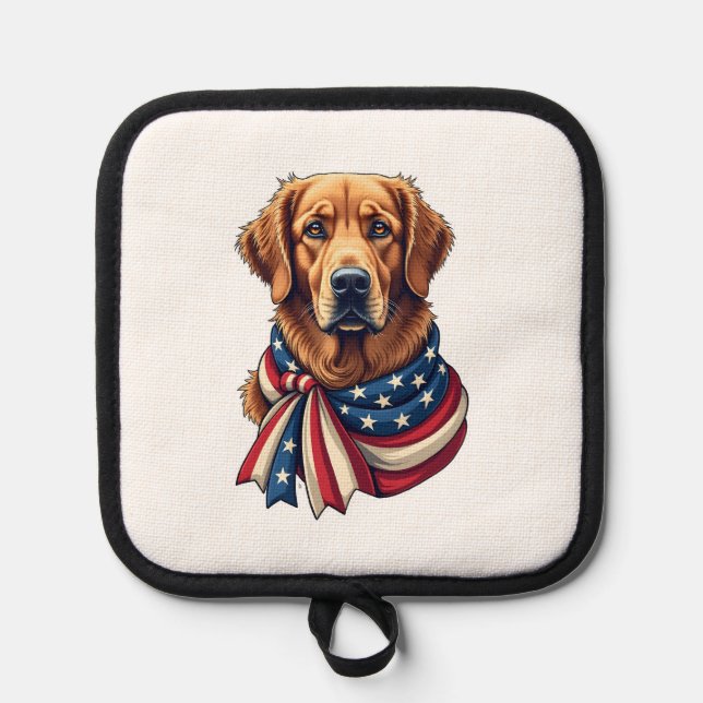 Manique Chemise Vintage Old Glory Golden Retriever 2 (Recto)