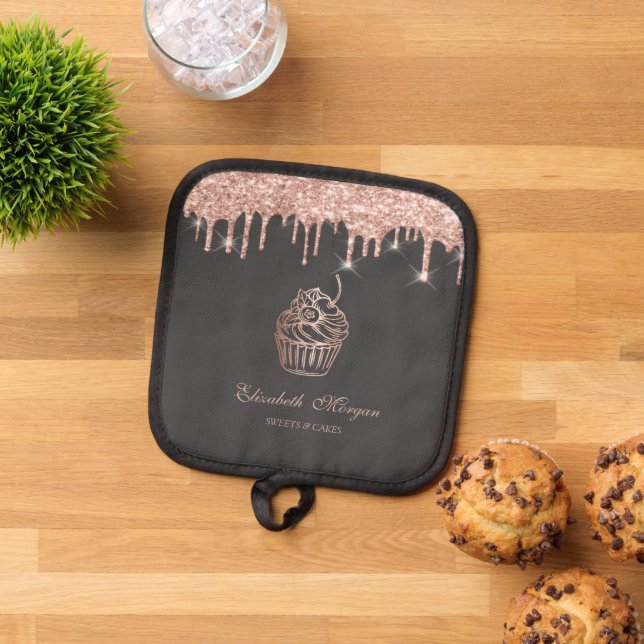 Manique Chic Sweets Cupcake Rose Gold Drips Boulangerie (De haut en bas)