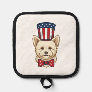 Manique Chien patriotique chapeau haut de forme vintage ve