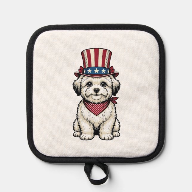 Manique Chien Patriotique Gravure Vintage Design Vectoriel (Recto)