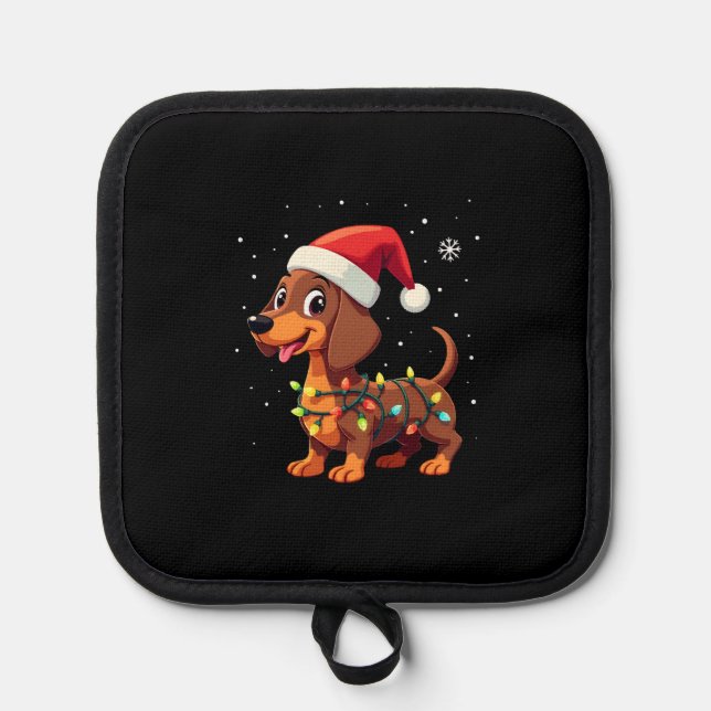 Manique Christmas Dog Dachshund Santa Xmas Wiener 3 (Recto)