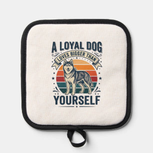 Manique Citation de chien husky Gravure vintage Design pou