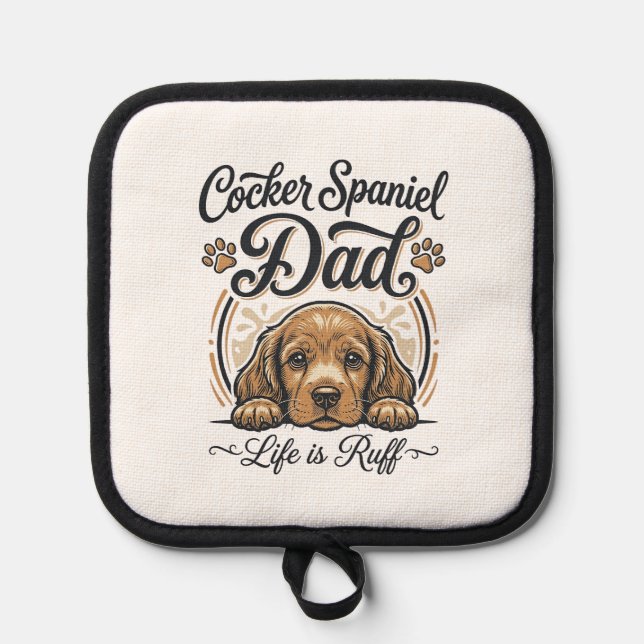 Manique Cocker Spaniel Dad Life Is Ruff Vintage Dog Shirt_ (Recto)