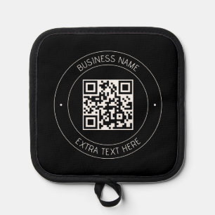 Manique Code QR et texte modifiable   Noir et blanc