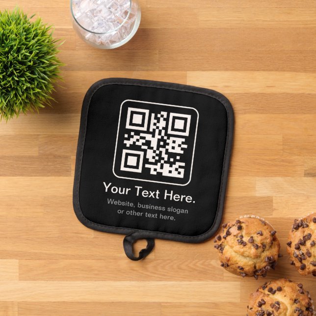 Manique Code QR scannable moderne | Noir Blanc & Gris (De haut en bas)