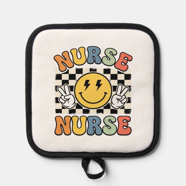 Manique Conception de chemise à carreaux smiley d'infirmiè (Recto)