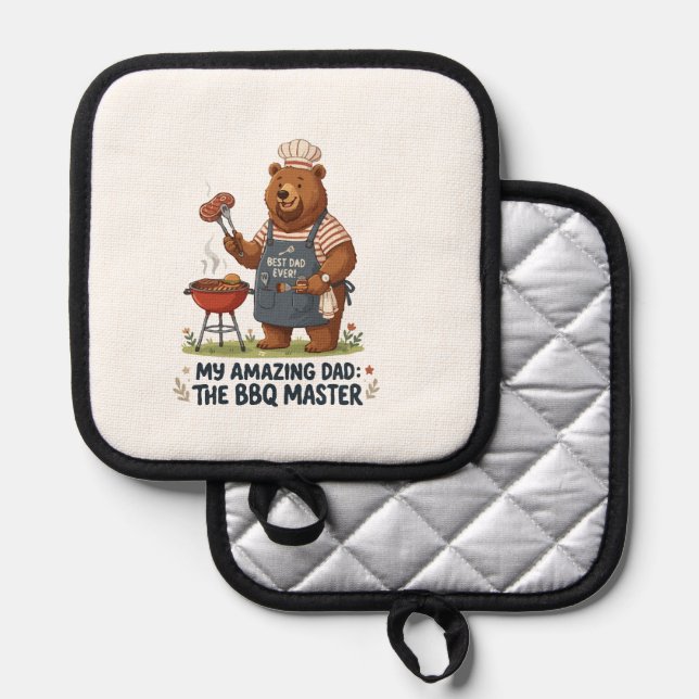 Manique Conception de papa ours maître du BBQ (Recto/Verso)