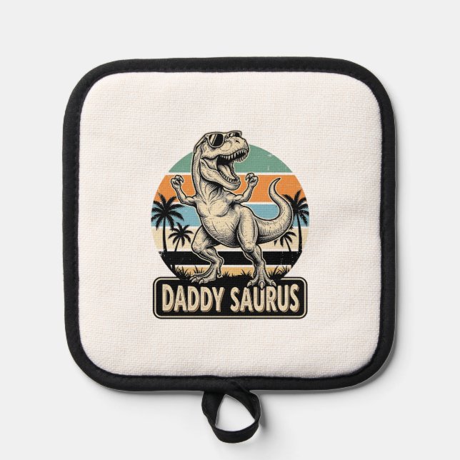 Manique Conception de t-shirt de dinosaure rétro Papa Saur (Recto)