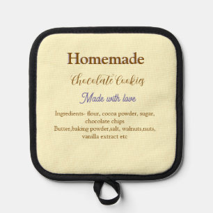 Manique Cookies au chocolat faits maison avec amour ajoute