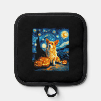 Manique Corgi Dog Lovers Painting of van gogh starry night