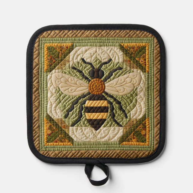 Manique Couette rustique Faux d'abeille de miel (Recto)