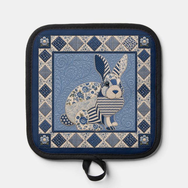 Manique Couvre-lit Lapin Bleu de Delft (Recto)