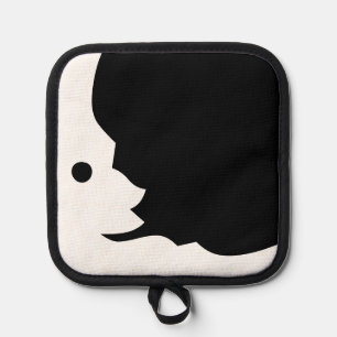 Manique Crescent Lune Blanc Noir cirage