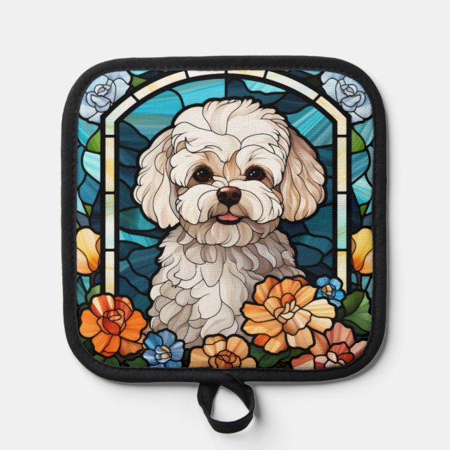 Manique Détenteurs de mât de chien de Maltipoo (Recto)