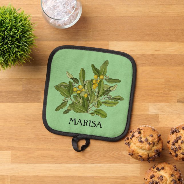 Manique Élégant Feuille vert (De haut en bas)