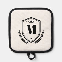 Élégant Nom du monogramme Lettre initiale Laurel W