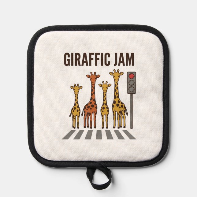 Manique Embouteillage giraffic Drôle de girafe traversant  (Recto)