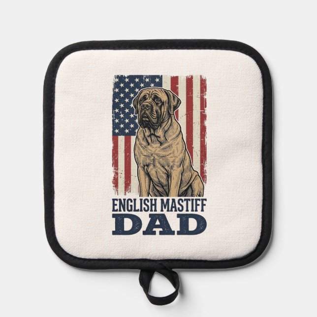 Manique English Mastiff Dad Patriotic Vintage Dog Design_1 (Recto)