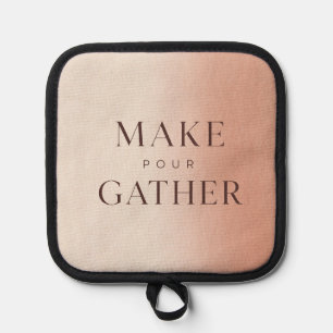 Manique Faire Verser Rassembler Porte-pot Moderne Typograp