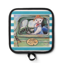 Farmer Ferret Oven Mitts & Pot Holders