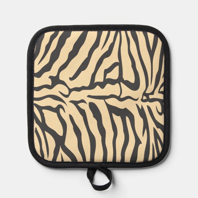 Manique Faux Zebra Skin Oven Mitt (Recto)