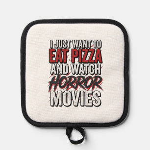 Manique Films d'horreur de pizza Typographie vintage Hallo