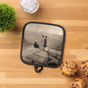 Manique Flapper Girls Sunrise Khufu Pyramid, Égypte 1920