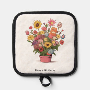 Manique Fleurs colorées florales, bouquet d'anniversaire, 