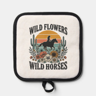 Manique Fleurs sauvages Chevaux sauvages Chemise florale o