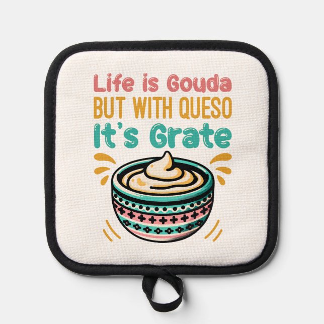 Manique Fromage drôle Gouda Queso Pun alimentaire  (Recto)