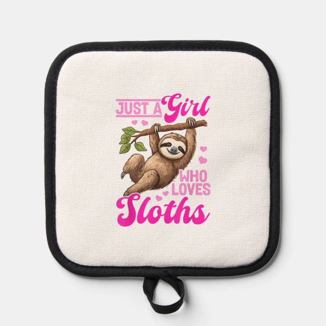 Manique Funny Lazy Sloth Just a Girl Who Loves Sloths T-Sh (Recto)