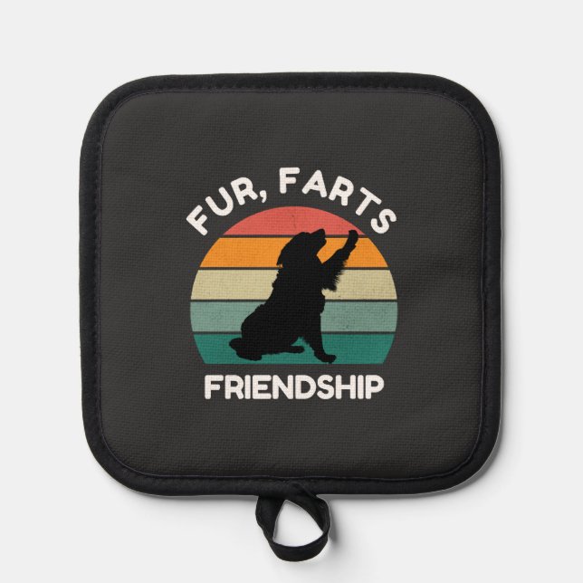 Manique Fur, Farts, Friendship - Funny Dog Lover Retro (Recto)