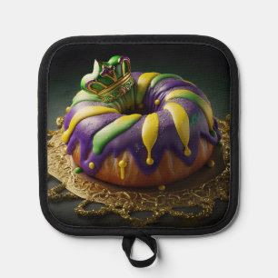 Manique Gâteau Mardi Gras King Avec Couronne